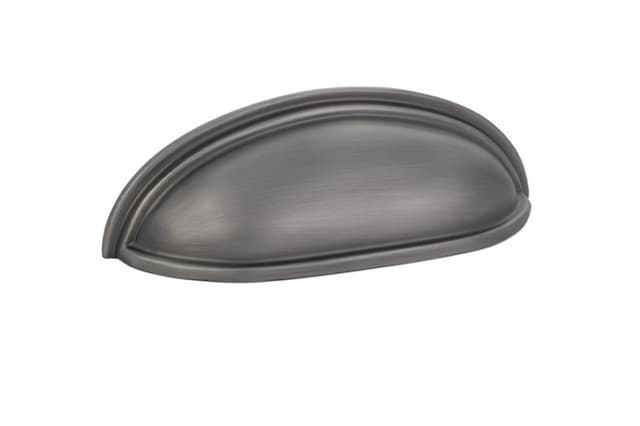 4" Cup Cabinet Pull, Pewter