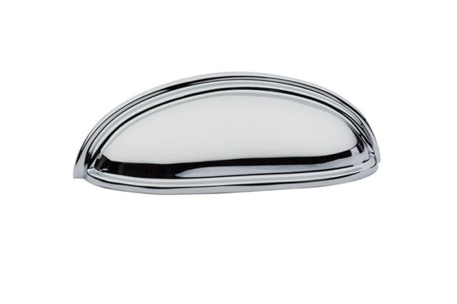 4" Cup Cabinet Pull, Polished Chrome
