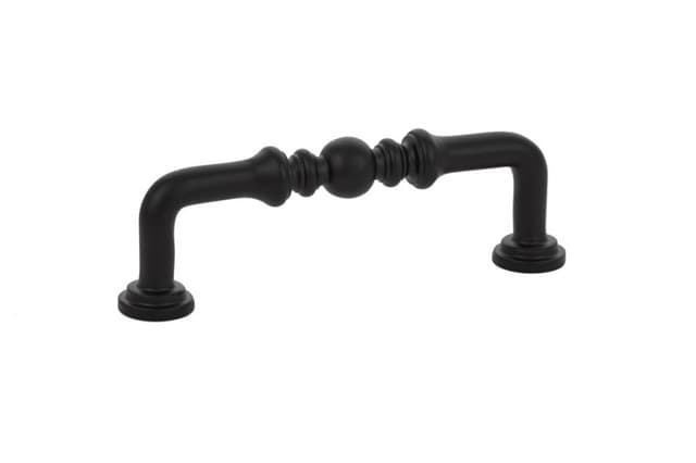 3-1/2" Spindle Cabinet Pull, Flat Black
