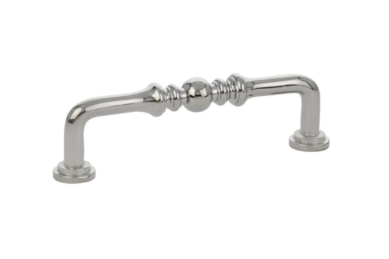 4" Spindle Cabinet Pull, Polished Nickel