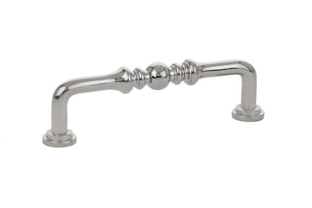 4" Spindle Cabinet Pull, Polished Nickel