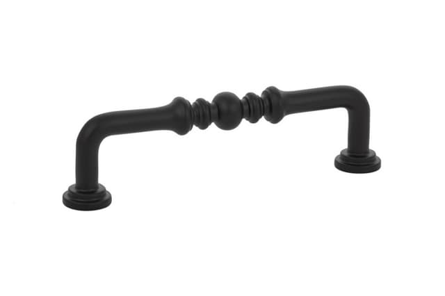 4" Spindle Cabinet Pull, Flat Black