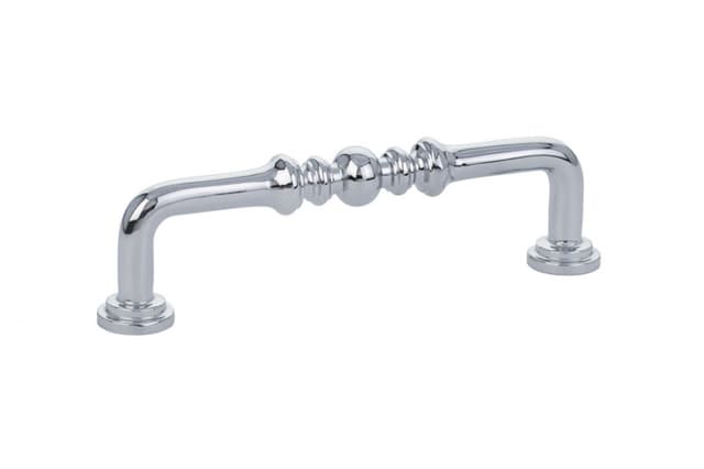 4" Spindle Cabinet Pull, Polished Chrome