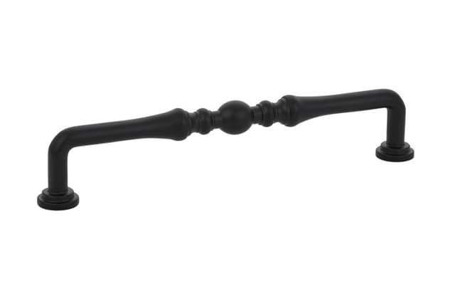 6" Spindle Cabinet Pull, Flat Black
