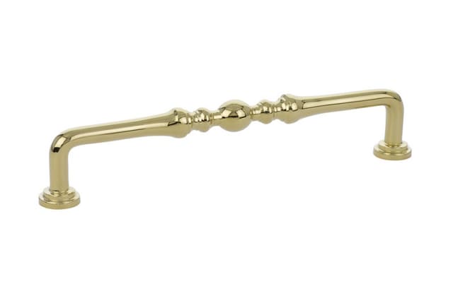 6" Spindle Cabinet Pull, Polished Brass