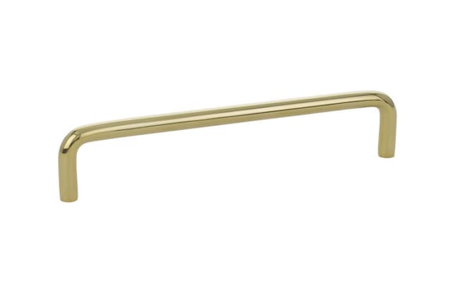 6" Wire Cabinet Pull, Polished Brass