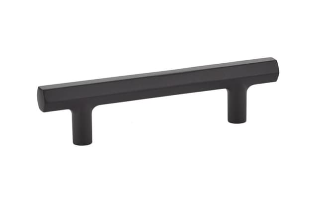 3-1/2" Mod Hex Cabinet Pull, Flat Black
