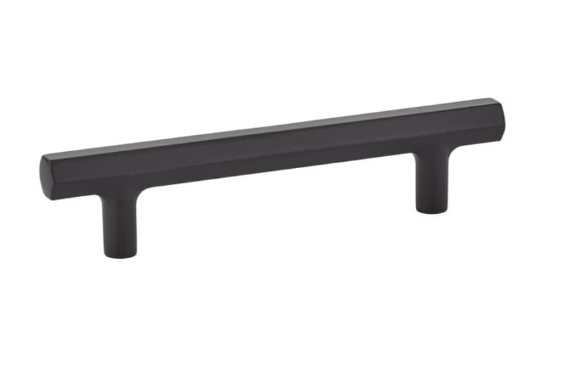 4" Mod Hex Cabinet Pull, Flat Black