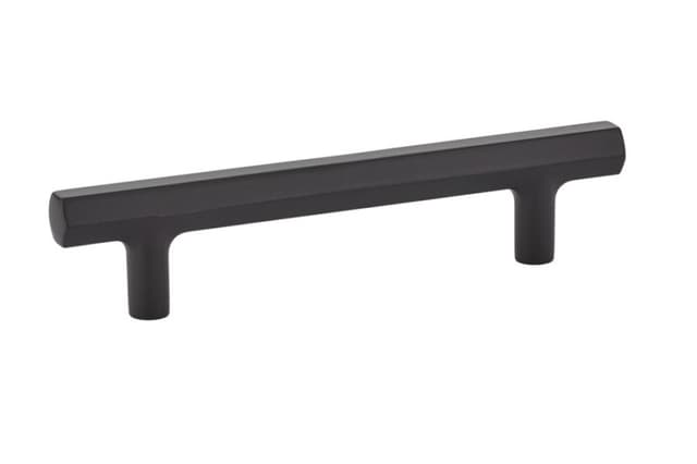 4" Mod Hex Cabinet Pull, Flat Black