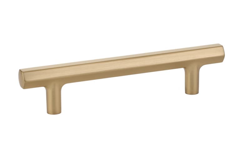 4" Mod Hex Cabinet Pull, Satin Brass