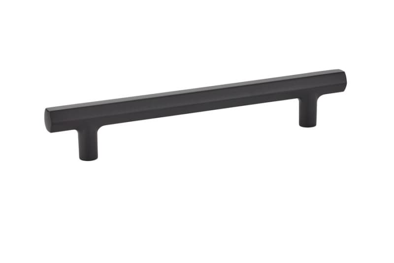 6" Mod Hex Cabinet Pull, Flat Black