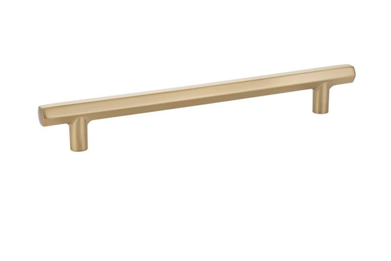 8" Mod Hex Cabinet Pull, Satin Brass