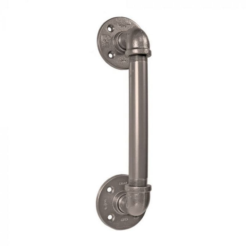 3.5" Pipe Handle Industrial Collection for Rolling Barn Doors, Satin Nickel