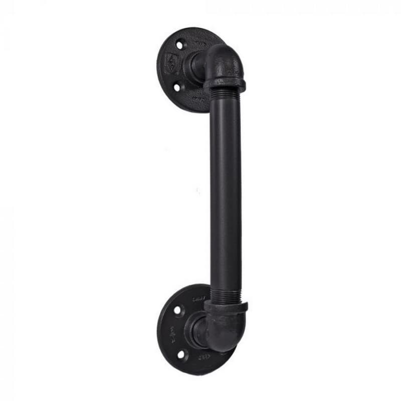 3.5" Pipe Handle Industrial Collection for Rolling Barn Doors, Black
