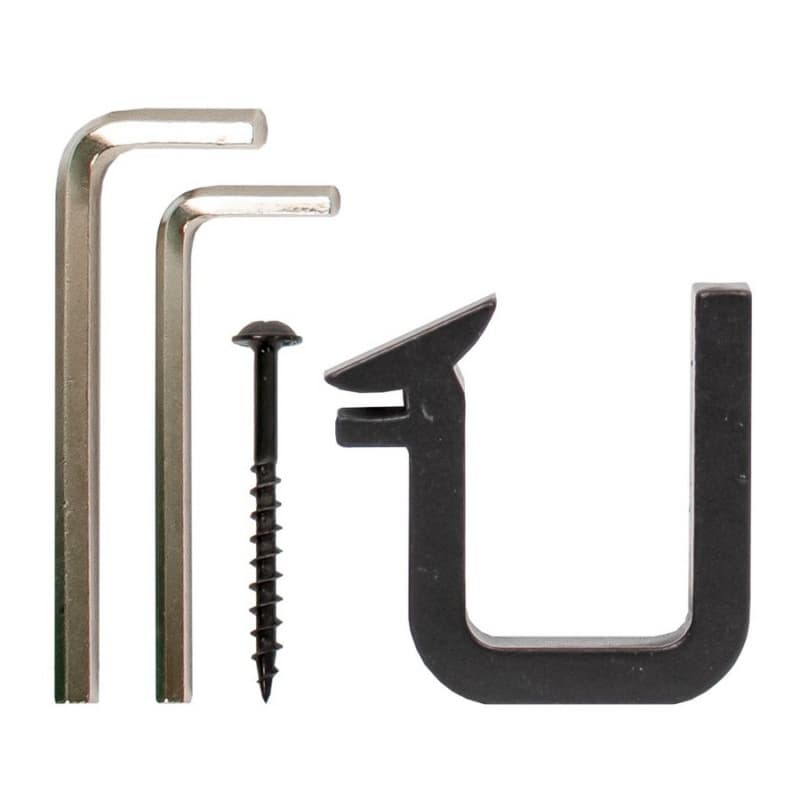 Vertical Rail Bracket Kit for E-Glide Ladder Rail, Black
