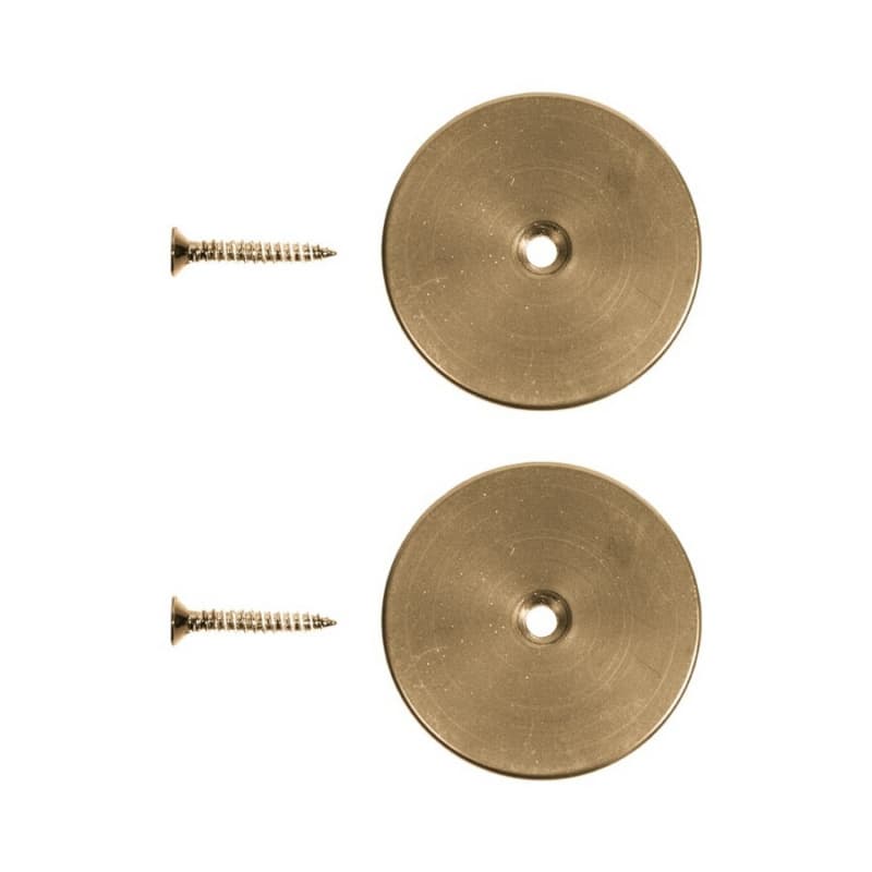 1-15/16" Rail End Cap Set for E-Glide Ladder Rail, Polished Brass
