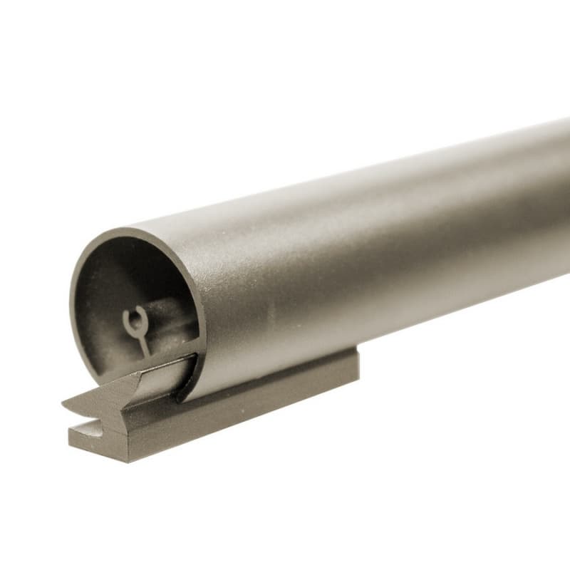1-1/4" x 4' Long Round Rail, Satin Nickel