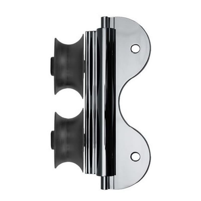 Roller Assembly for Library Ladders, Polished Chrome Finish