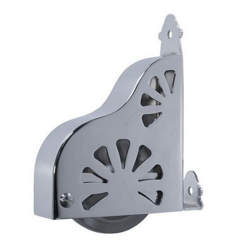 Standard Ladder Wheel Assembly for Library Ladders with Brake, Polished Chrome