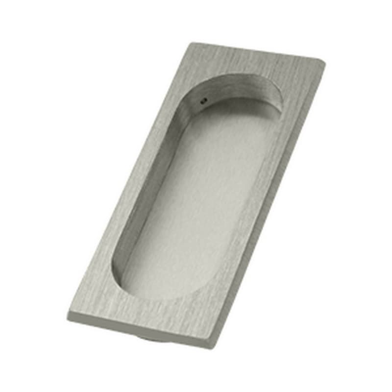 4" Recessed Flush Pull, Satin Nickel