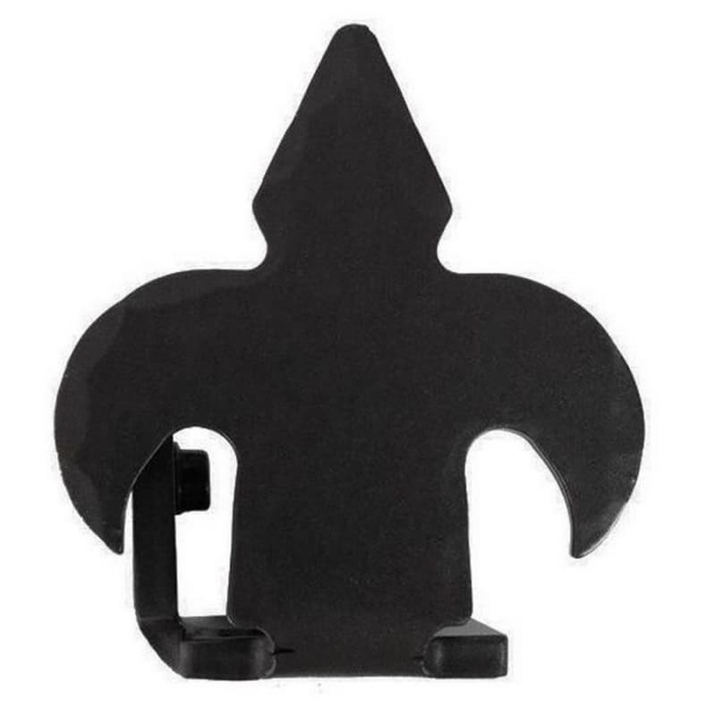Left Stop Fleur-De-Lis Style for Rolling Barn Doors, Black
