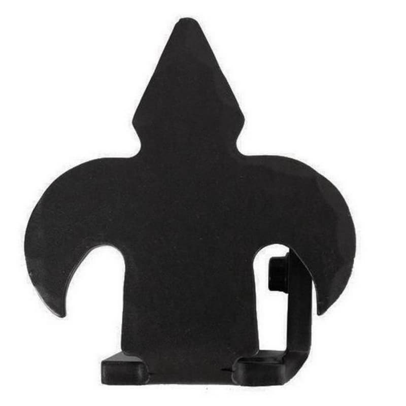 Right Stop Fleur-De-Lis Style for Rolling Barn Doors, Black