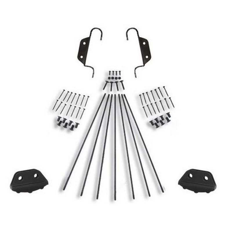 Ladder Hardware Kit for 20" Wide Library Ladder, Black Finish