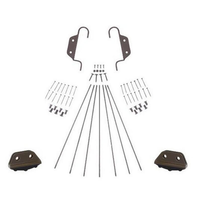 Ladder Hardware Kit for 16" Wide Library Ladder, Oil Rubbed Bronze Finish
