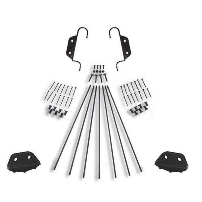 Ladder Hardware Kit for 16" Wide Library Ladder, Black Finish