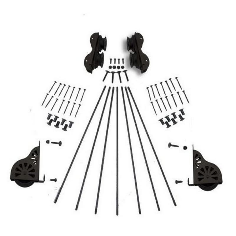 Rolling Hardware Kit for 16" Wide Library Ladder, Oil Rubbed Bronze Finish