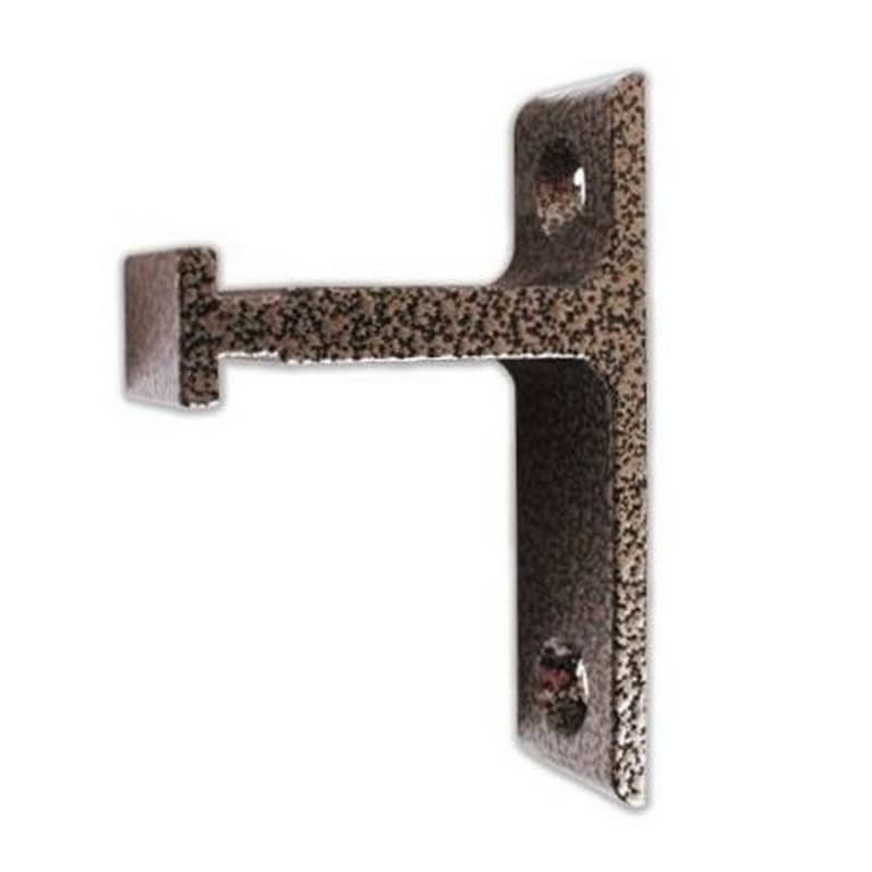Vertical Wall Bracket For Library Ladders and Rolling Barn Doors, Hammered Antique Brass Finish
