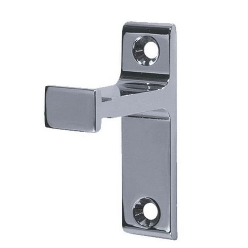 Vertical Wall Bracket For Library Ladders and Rolling Barn Doors, Polished Chrome Finish