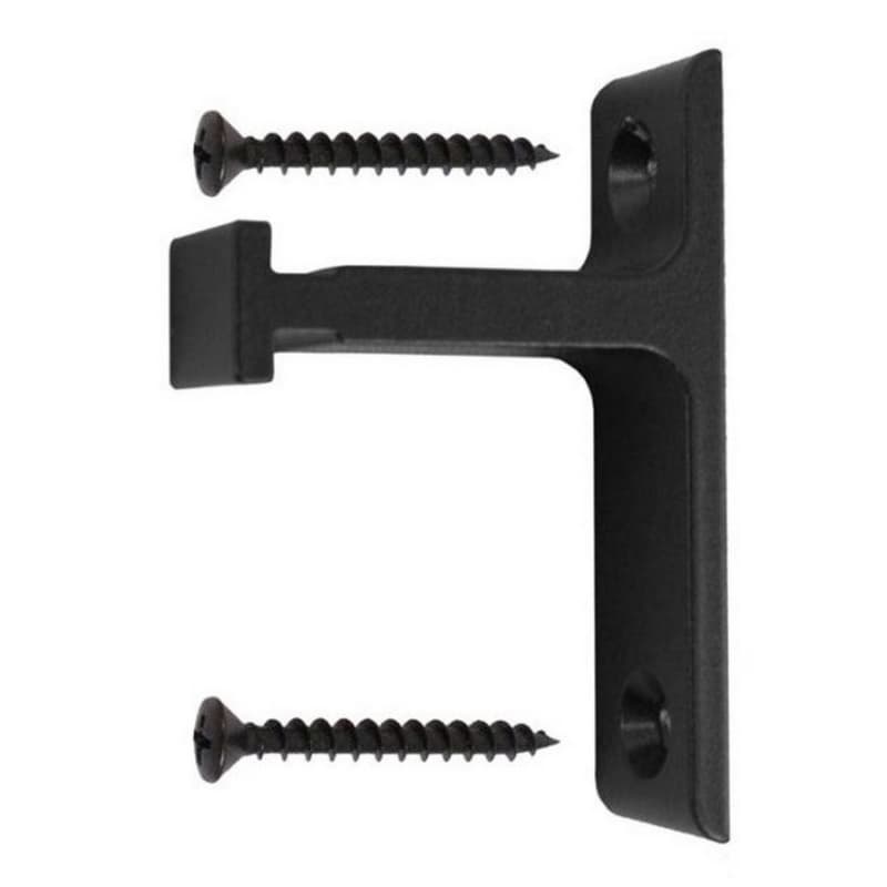 Vertical Wall Bracket For Library Ladders and Rolling Barn Doors, Black Finish