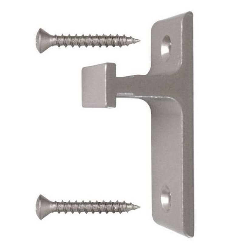 Vertical Wall Bracket For Library Ladders and Rolling Barn Doors, Satin Nickel