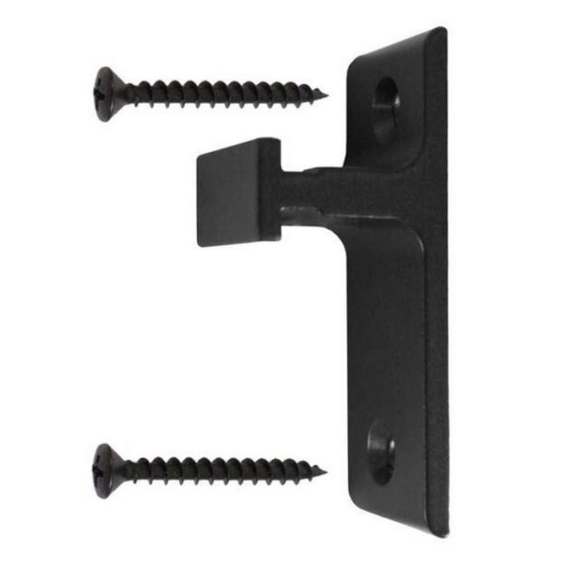 Vertical Wall Bracket For Library Ladders and Rolling Barn Doors, Black