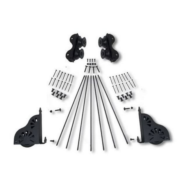 Rolling Ladder Hardware Kit with Brake, Quiet Glide
