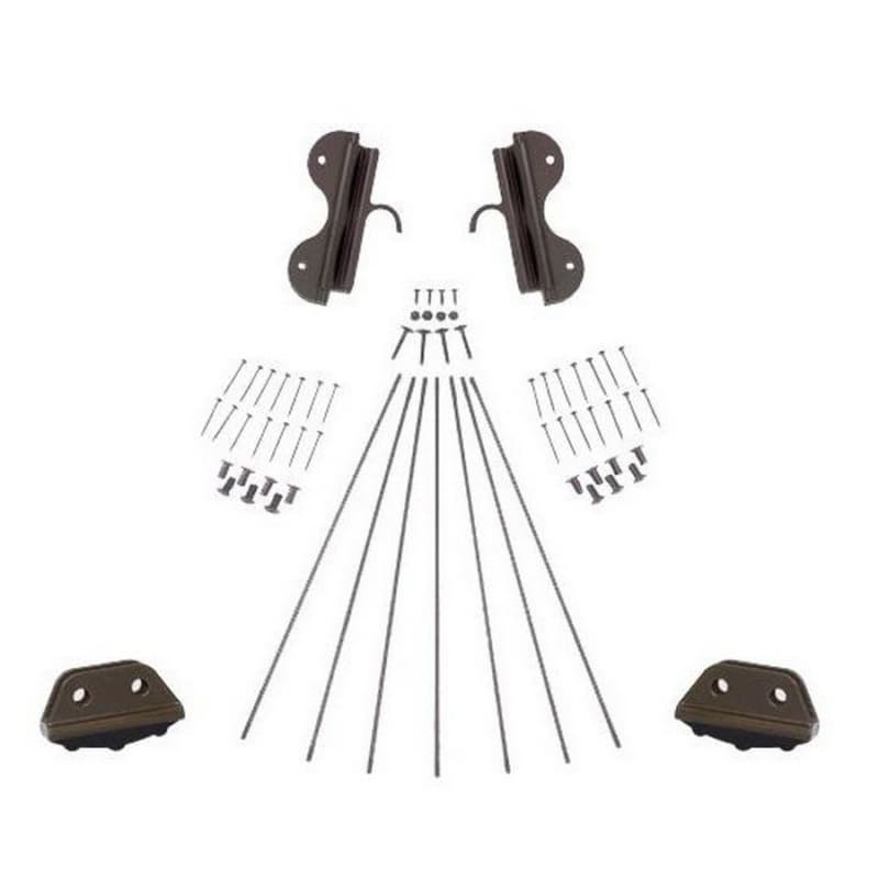 Ladder Hardware Kit for 20" Wide Library Ladder, Oil Rubbed Bronze Finish