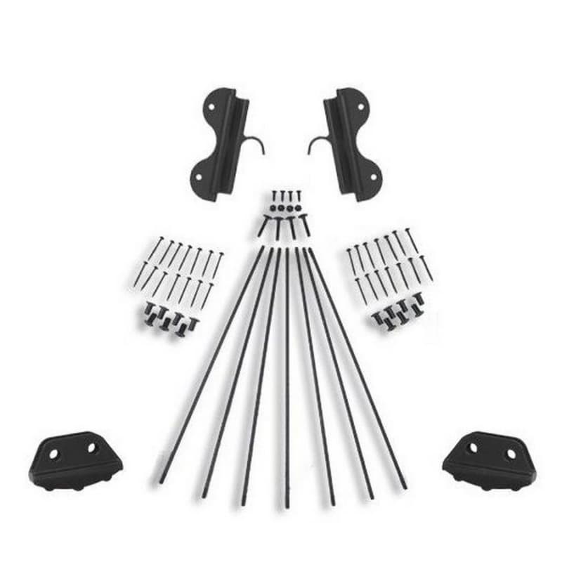 Ladder Hardware Kit for 16" Wide Library Ladder, Black Finish