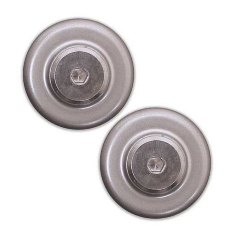 Rail End Cap Stop Kit, Satin Nickel Finish
