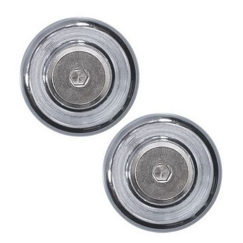 Rail End Cap Stop Kit, Polished Chrome Finish