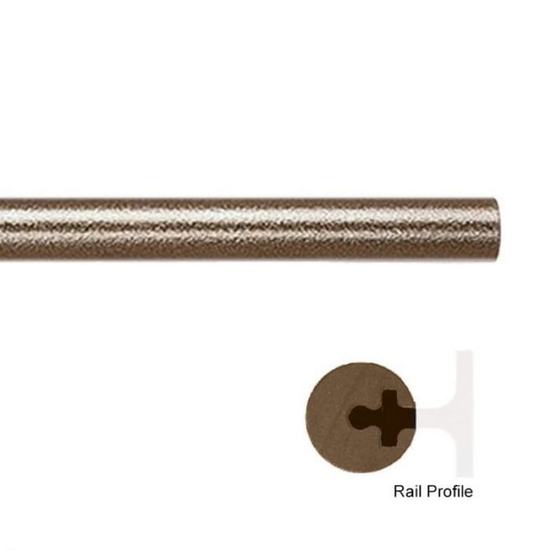 48" Extension Rail for Rolling Library Ladder, Hammered Antique Brass Finish