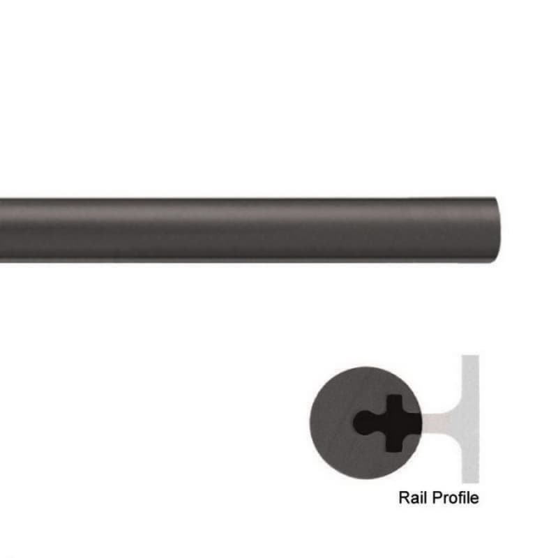 96" Extension Rail for Rolling Library Ladder, Oil Rubbed Bronze Finish