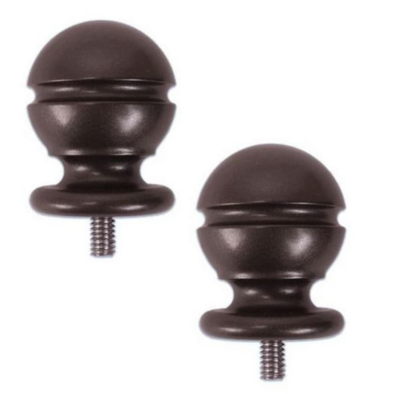 Rail End Cap Kit with 1-1/2" Ball, Oil Rubbed Bronze Finish