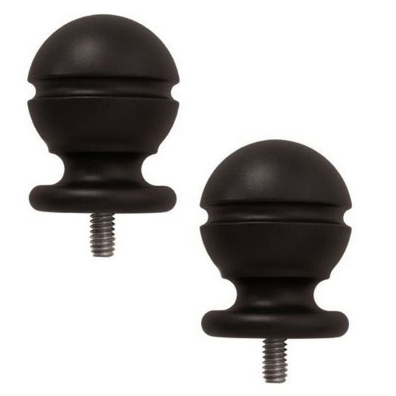 Rail End Cap Kit with 1-1/2" Ball, Black Finish