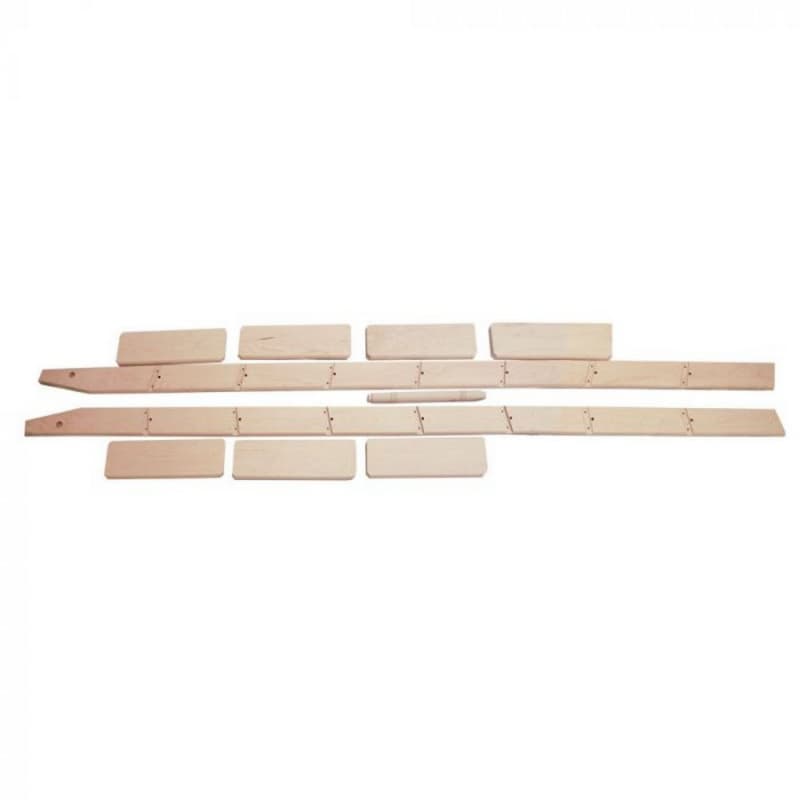 8' x 16" Wide Maple Unassembled Library Ladder, Unfinished