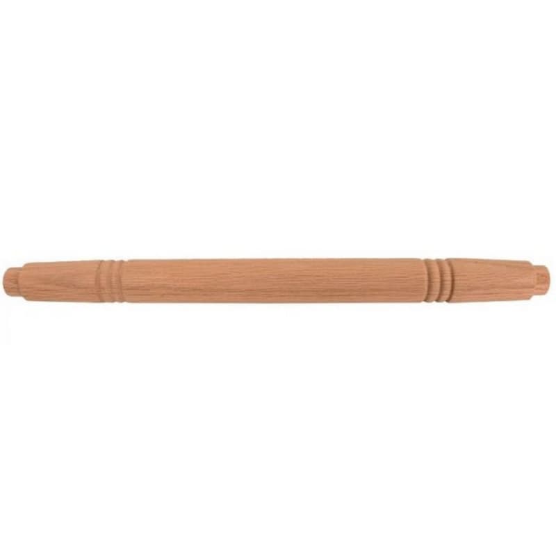 1-1/4" x 15-3/8" Wide Turned Top Rung for Library Ladders, Red Oak