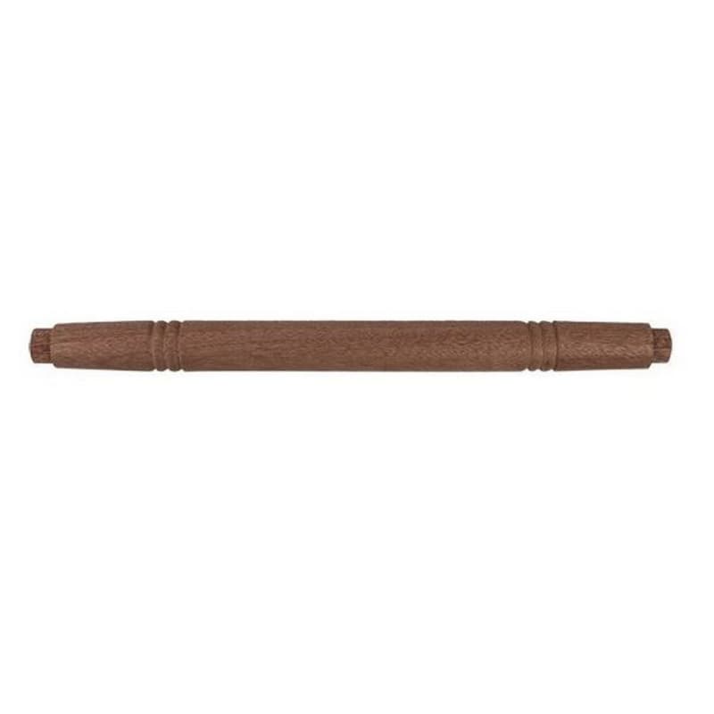 1-1/4" x 15-3/8" Wide Turned Top Rung for Library Ladders, Walnut