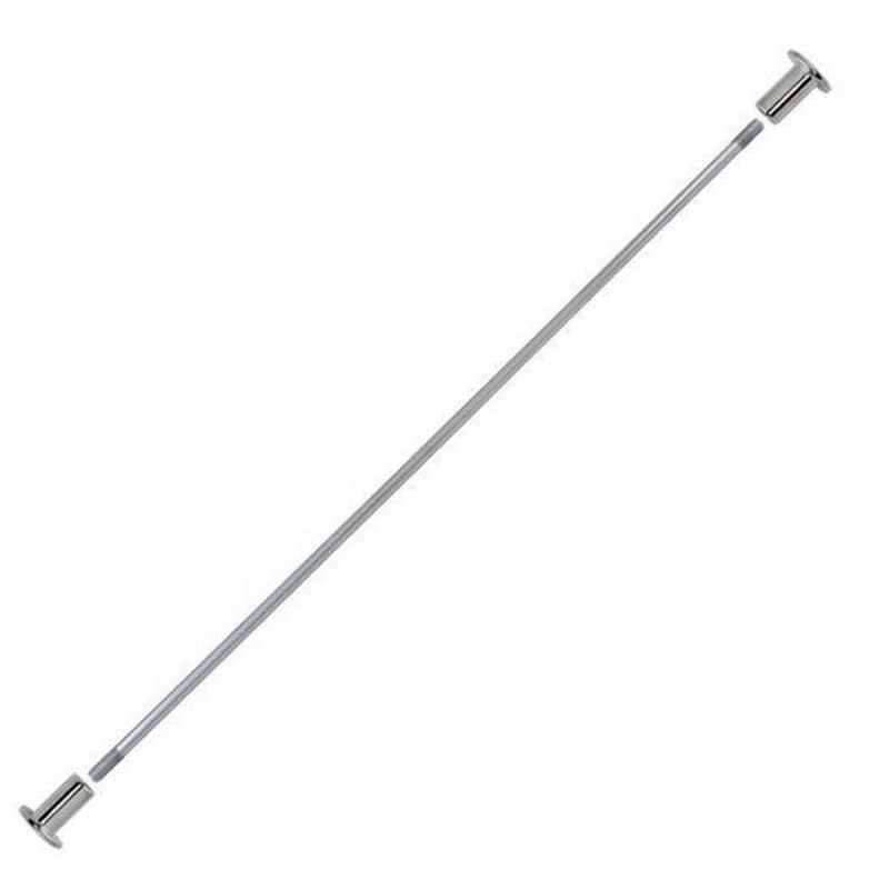 16" Step Support Kit for Library Ladders, Polished Chrome Finish Finish