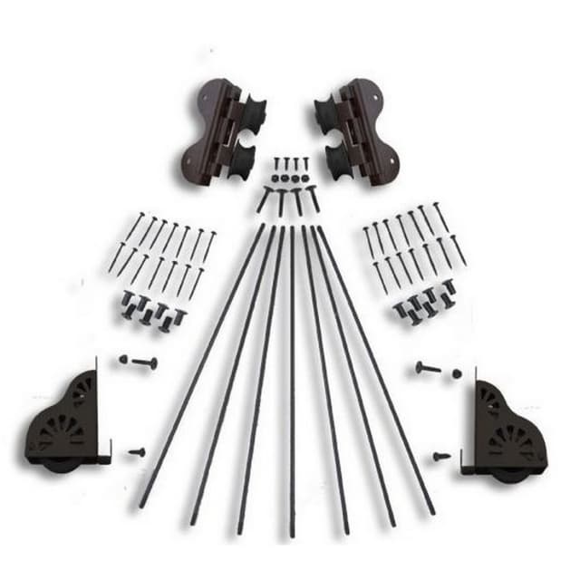 Swivel Rolling Hardware Kit with Brake, Quiet Glide