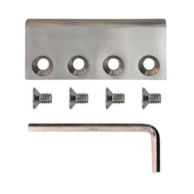 Flat Rail Connector for Rolling Barn Doors, Stainless Steel